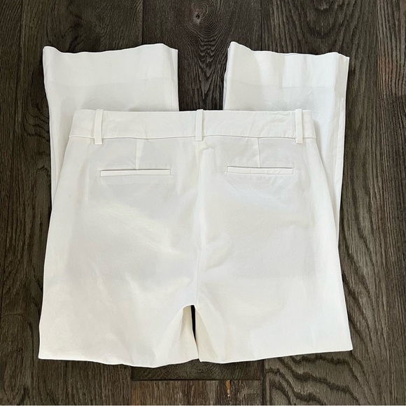 J CREW Teddie White Cotton/Viscose Mid Waist Straight Leg Cropped Pants Size 2 - Picture 6 of 9